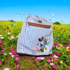 NWT Disney Striped Backpack with Brown Accents